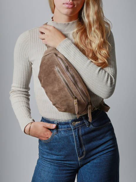 Heuptasje Milano Bruin velvet VE24119 ander zicht 1